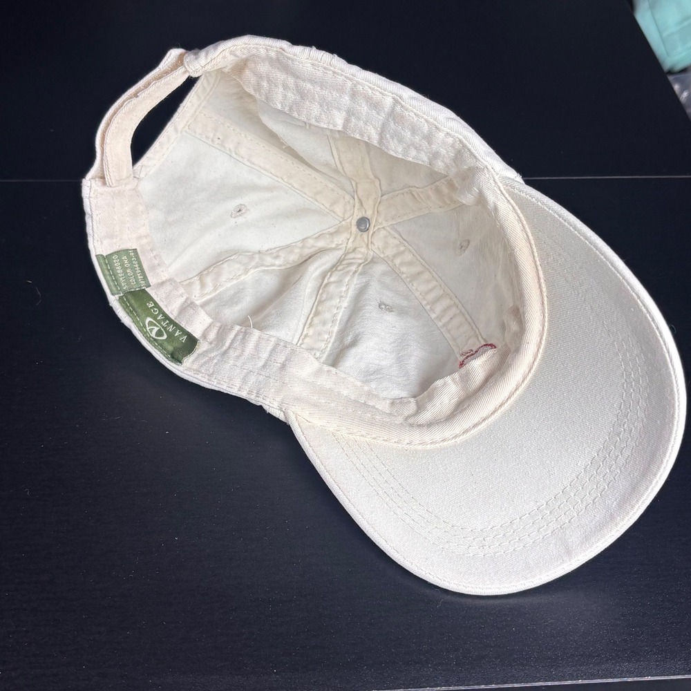 Vantage Apple Logo Hat Off White Embroidered Tech Corporate Gorpcore Unisex OSFA - Picture 5 of 7
